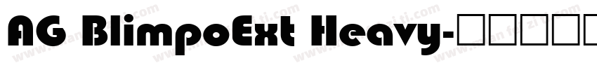 AG BlimpoExt Heavy字体转换
